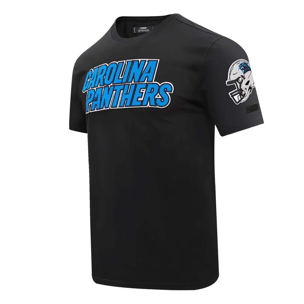 NFL CAROLINA PANTHERS CLASSIC CHENILLE MEN'S TEE (BLACK) - Image 2