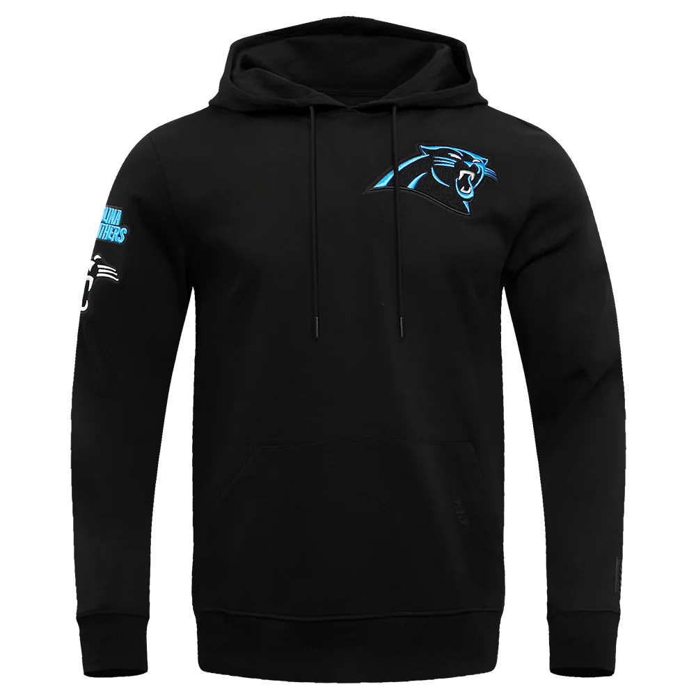 NFL CAROLINA PANTHERS CLASSIC CHENILLE PO HOODIE (BLACK)