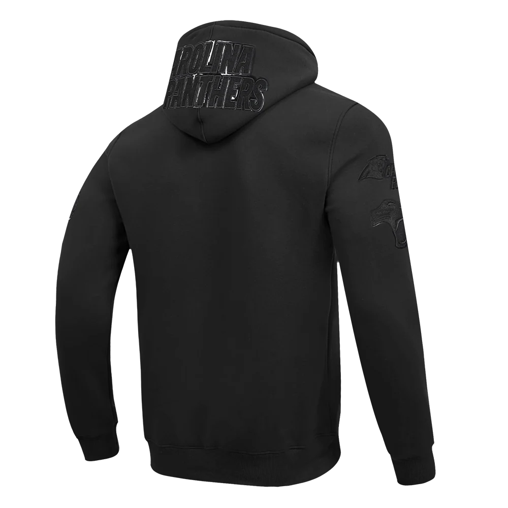 NFL CAROLINA PANTHERS TRIPLE BLACK MEN'S DK FZ HOODIE (TRIPLE BLACK) - Image 14