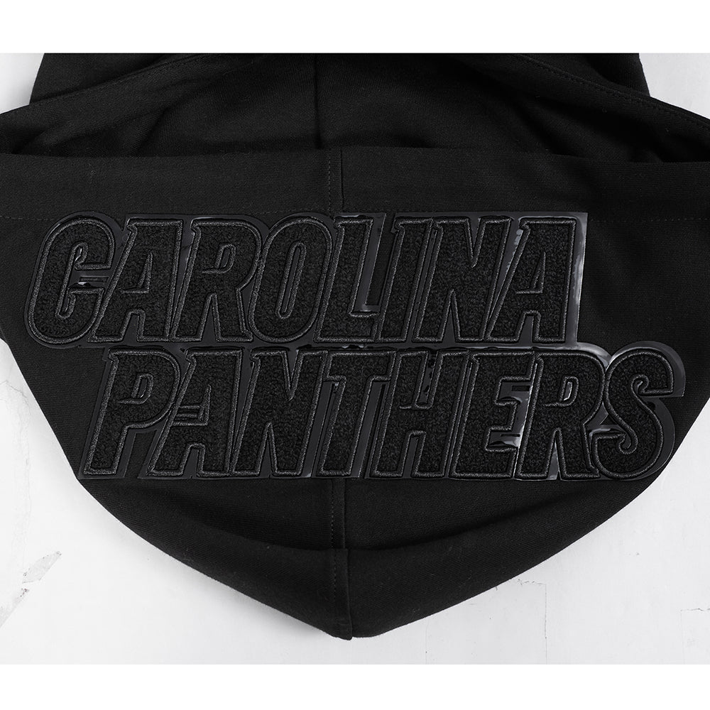 NFL CAROLINA PANTHERS TRIPLE BLACK MEN'S DK FZ HOODIE (TRIPLE BLACK) - Image 7