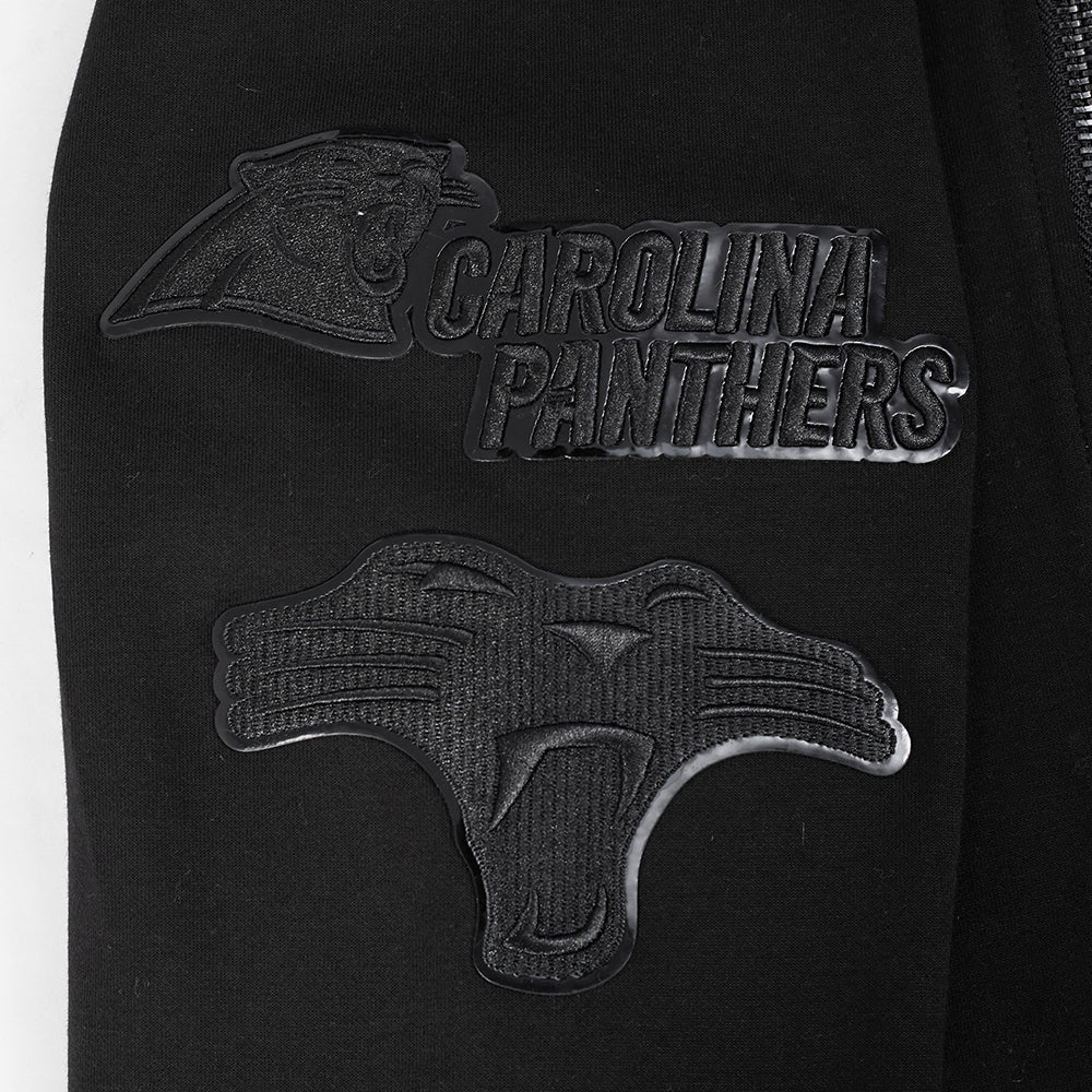 NFL CAROLINA PANTHERS TRIPLE BLACK MEN'S DK FZ HOODIE (TRIPLE BLACK) - Image 8