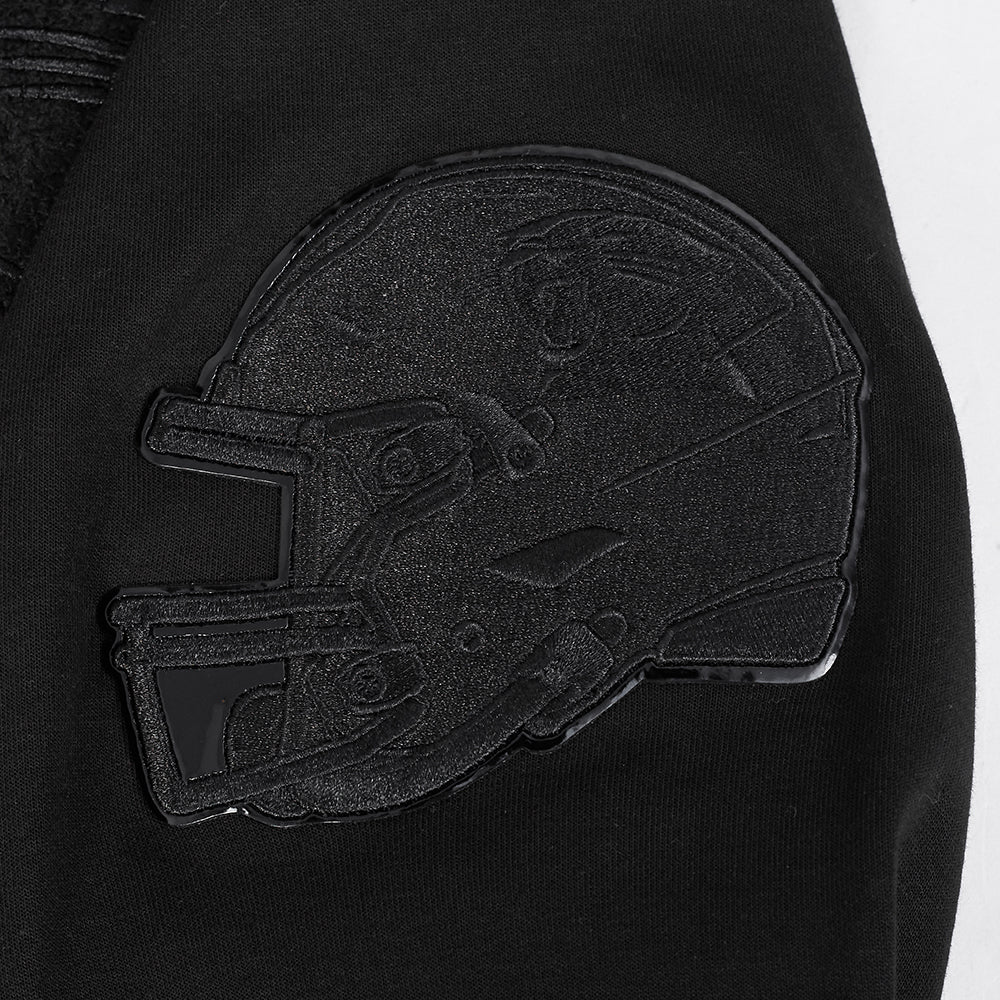 NFL CAROLINA PANTHERS TRIPLE BLACK MEN'S DK FZ HOODIE (TRIPLE BLACK) - Image 9