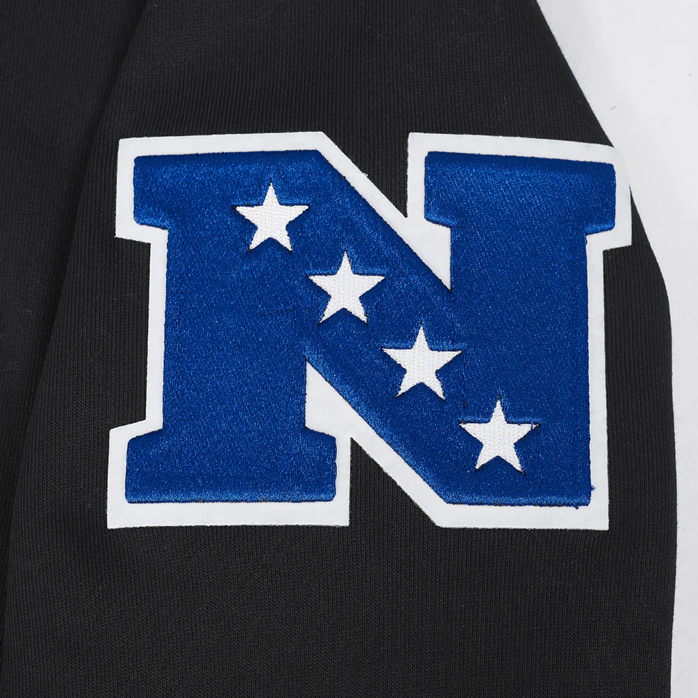 NFL CAROLINA PANTHERS MASHUP MEN'S RIB CREWNECK (BLACK) - Image 7