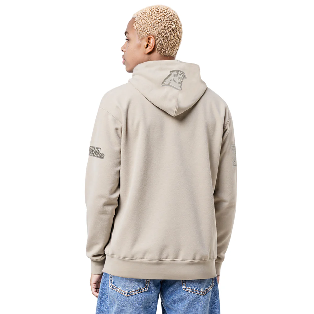 NFL CAROLINA PANTHERS NEUTRAL MEN'S DROP SHOULDER FLC PO HOODIE (TAUPE) - Image 2