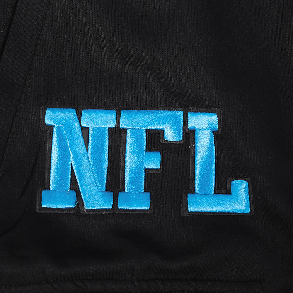 NFL CAROLINA PANTHERS PRO GAME DAY MEN'S DBL KNIT JACKET (BLACK/SILVER/WHITE) - Image 7