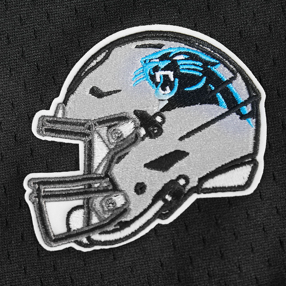 NFL CAROLINA PANTHERS CLASSIC BIG BOY'S MESH BUTTON DOWN SHIRT (BLACK) - Image 9