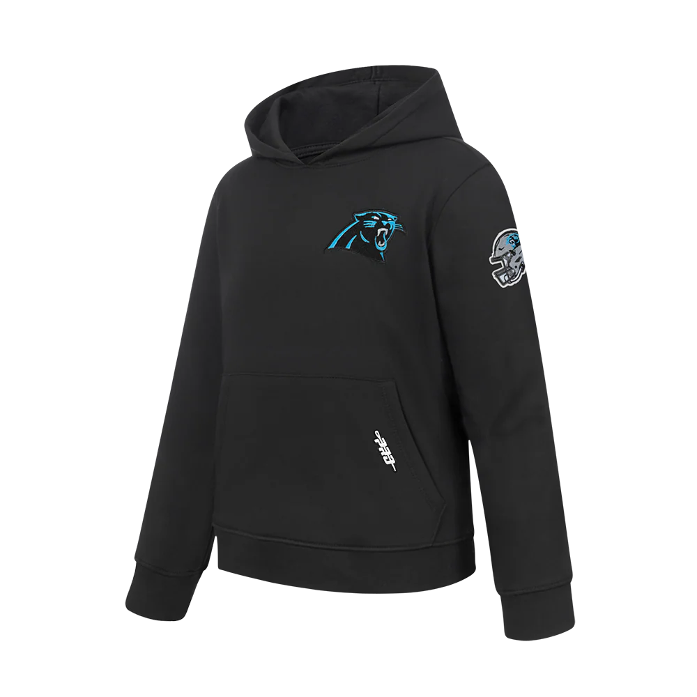 NFL CAROLINA PANTHERS CLASSIC BIG BOYS FLEECE PULLOVER HOODIE (BLACK)
