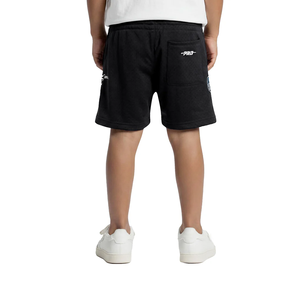 NFL CAROLINA PANTHERS CLASSIC LITTLE BOY'S MESH SHORT (BLACK) - Image 2
