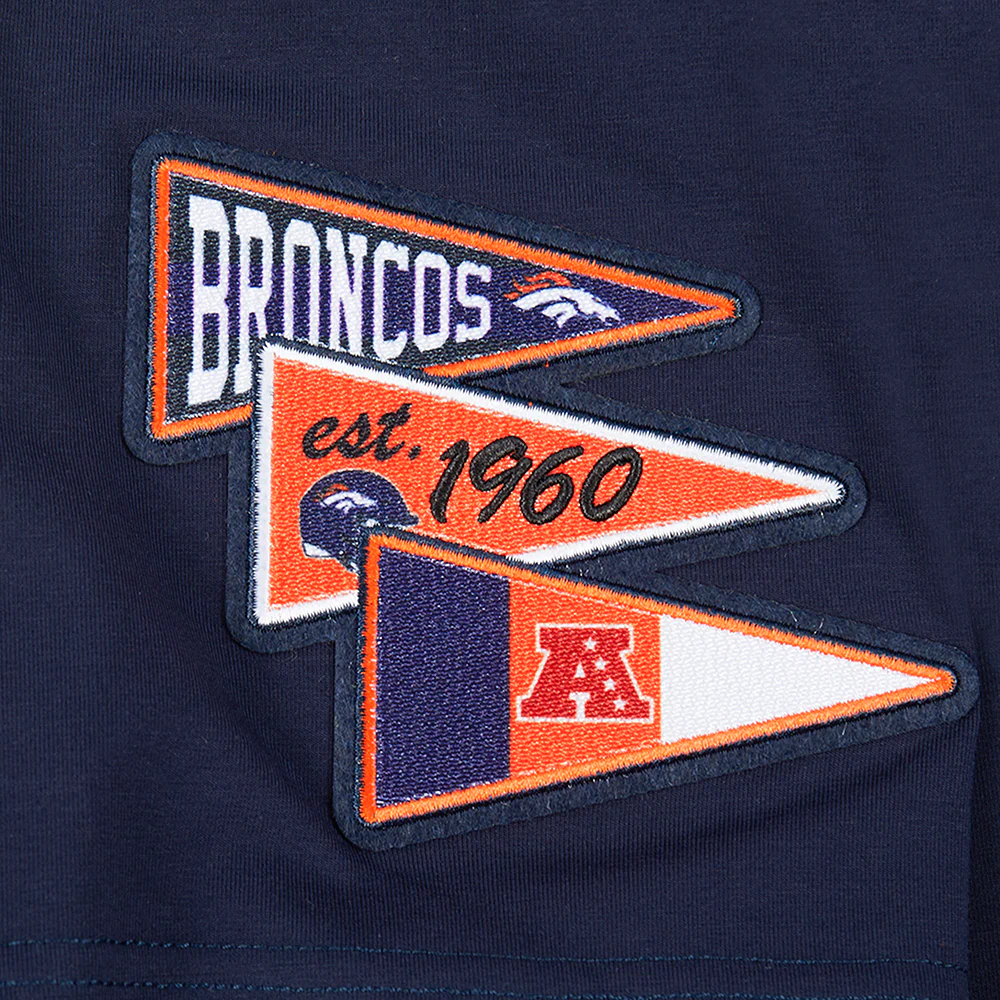 NFL DENVER BRONCOS TEAM PENNATS MEN'S SJ TEE (MIDNIGHT NAVY) - Image 6