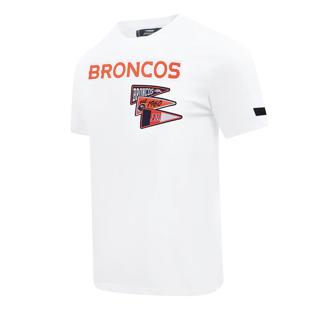 NFL DENVER BRONCOS TEAM PENNATS MEN'S WORDMARK SJ TEE (WHITE) - Image 3