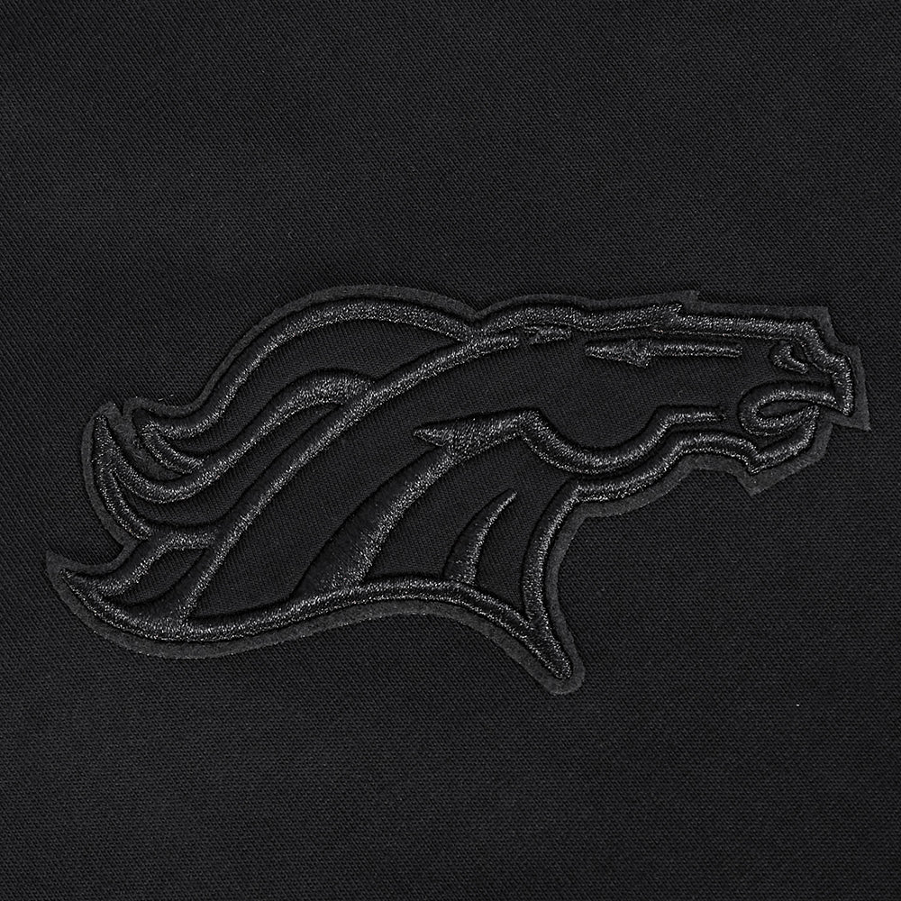 NFL DENVER BRONCOS NEUTRAL MEN'S COTTON JERSEY DROP SHOULDER TEE (BLACK) - Image 5