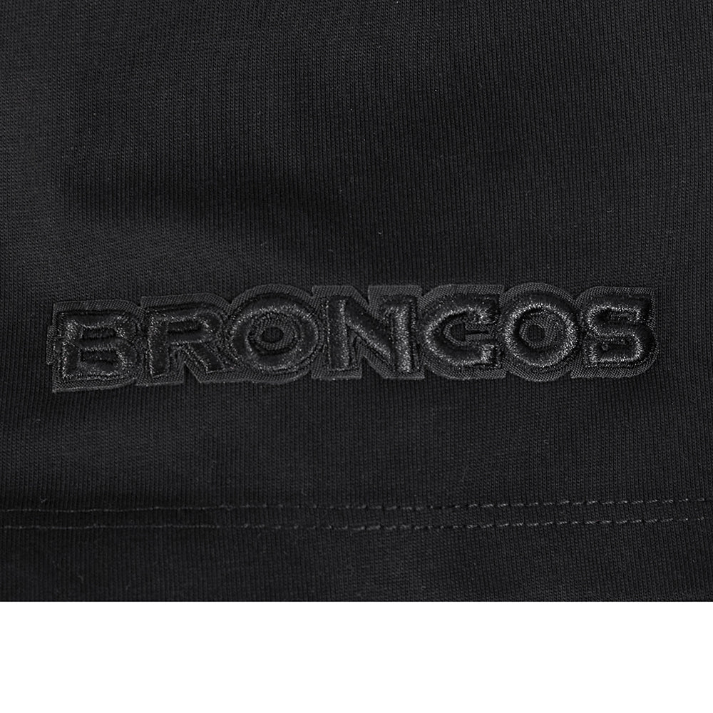 NFL DENVER BRONCOS NEUTRAL MEN'S COTTON JERSEY DROP SHOULDER TEE (BLACK) - Image 6