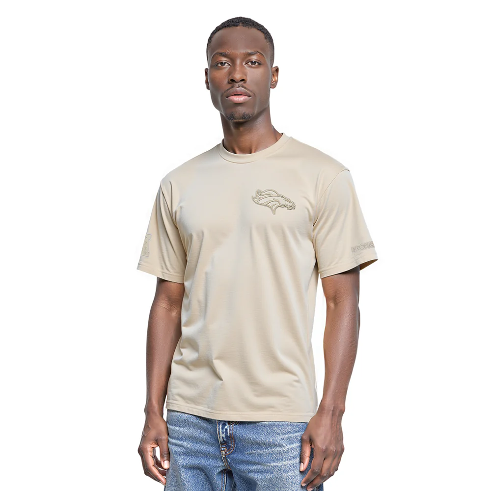 NFL DENVER BRONCOS NEUTRAL MEN'S CJ DROP SHOULDER TEE (TAUPE)