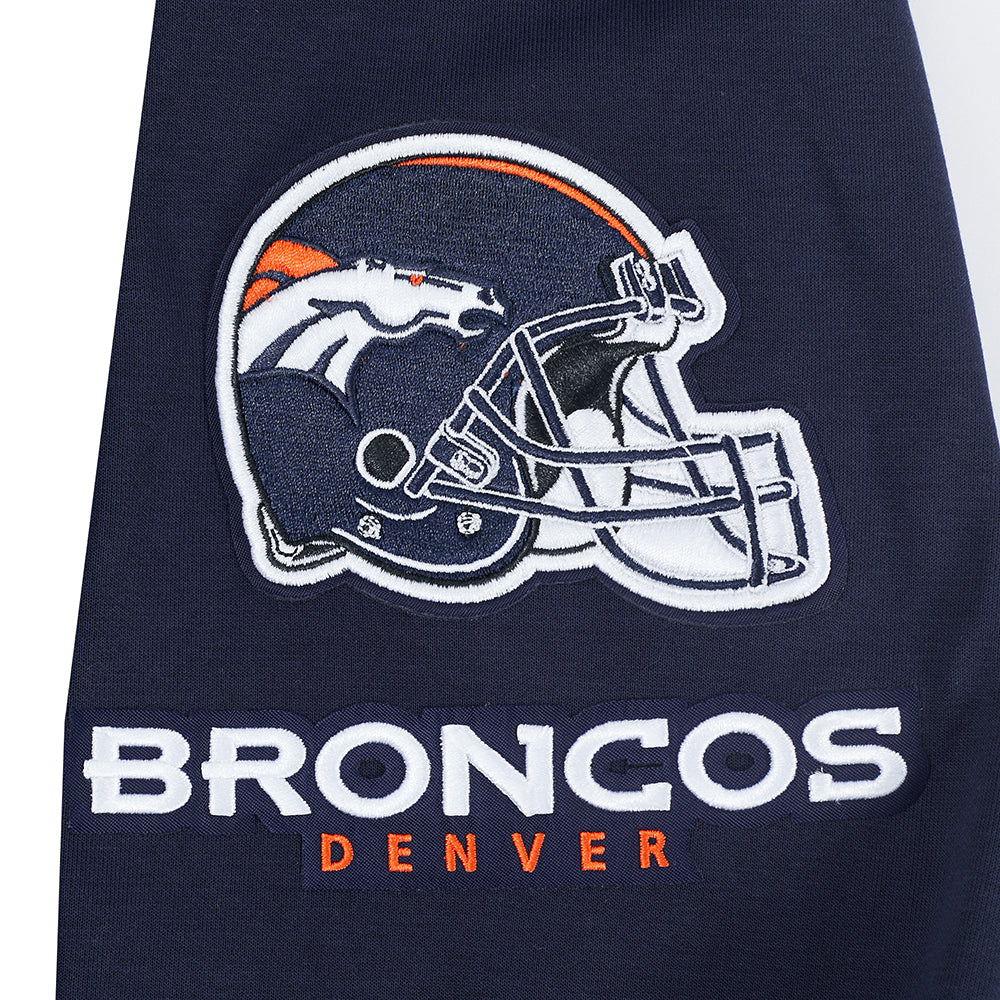 NFL DENVER BRONCOS CLASSIC CHENILLE MEN'S PULL OVER HOODIE (MIDNIGHT NAVY) - Image 7