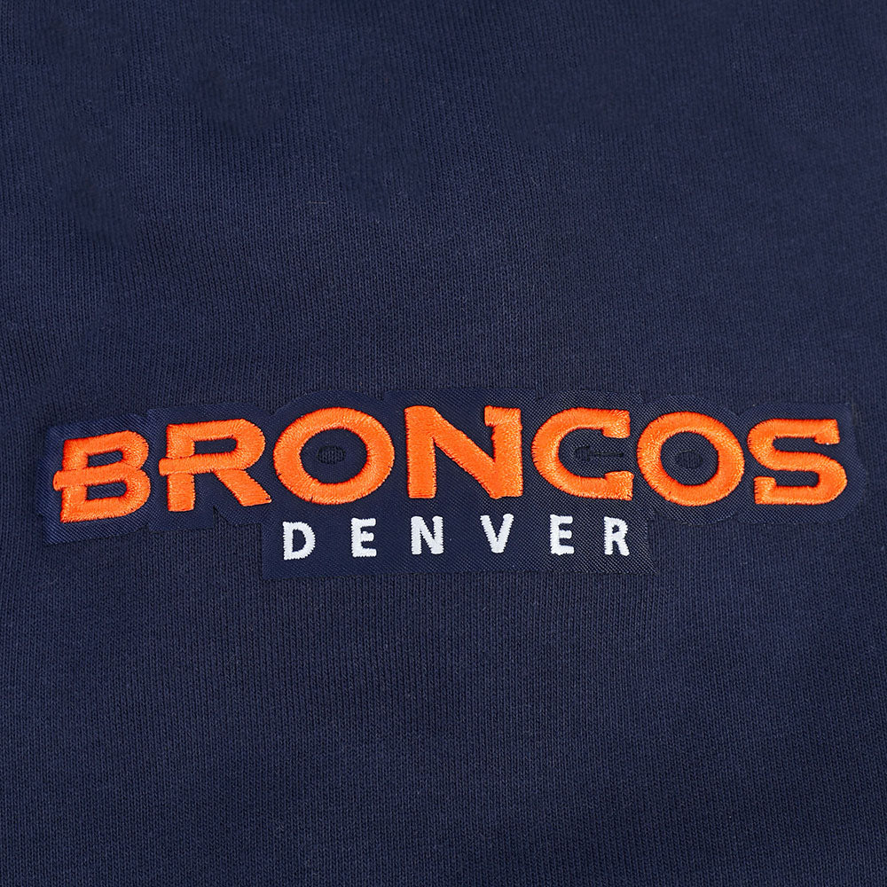 NFL DENVER BRONCOS OLD ENGLISH MEN'S PO HOODIE (MIDNIGHT NAVY) - Image 6