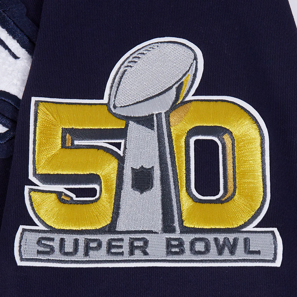 NFL DENVER BRONCOS MASHUP MEN'S RIB PULLOVER HOODIE (MIDNIGHT NAVY/ORANGE/MIDNIGHT NAVY) - Image 6