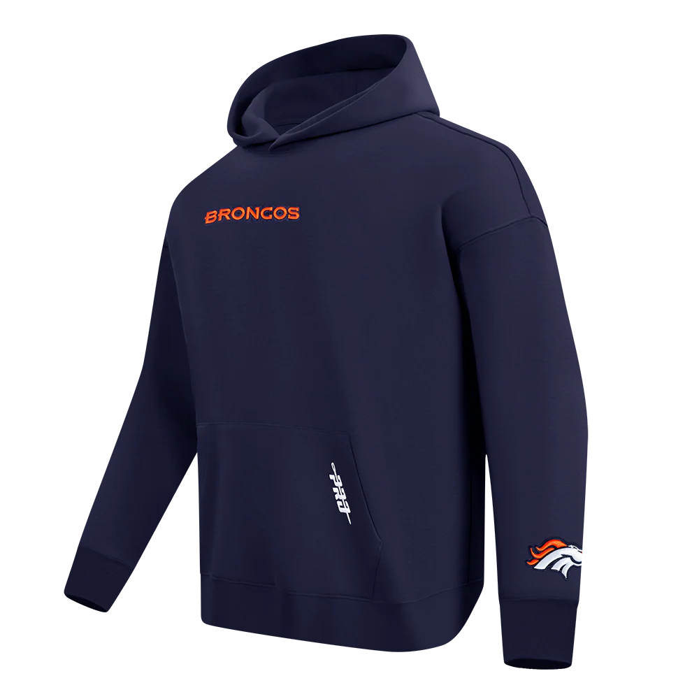 NFL DENVER BRONCOS WINGSPAN MEN'S DROP SHOULDER FLC PO HOODIE (MIDNIGHT NAVY) - Image 4
