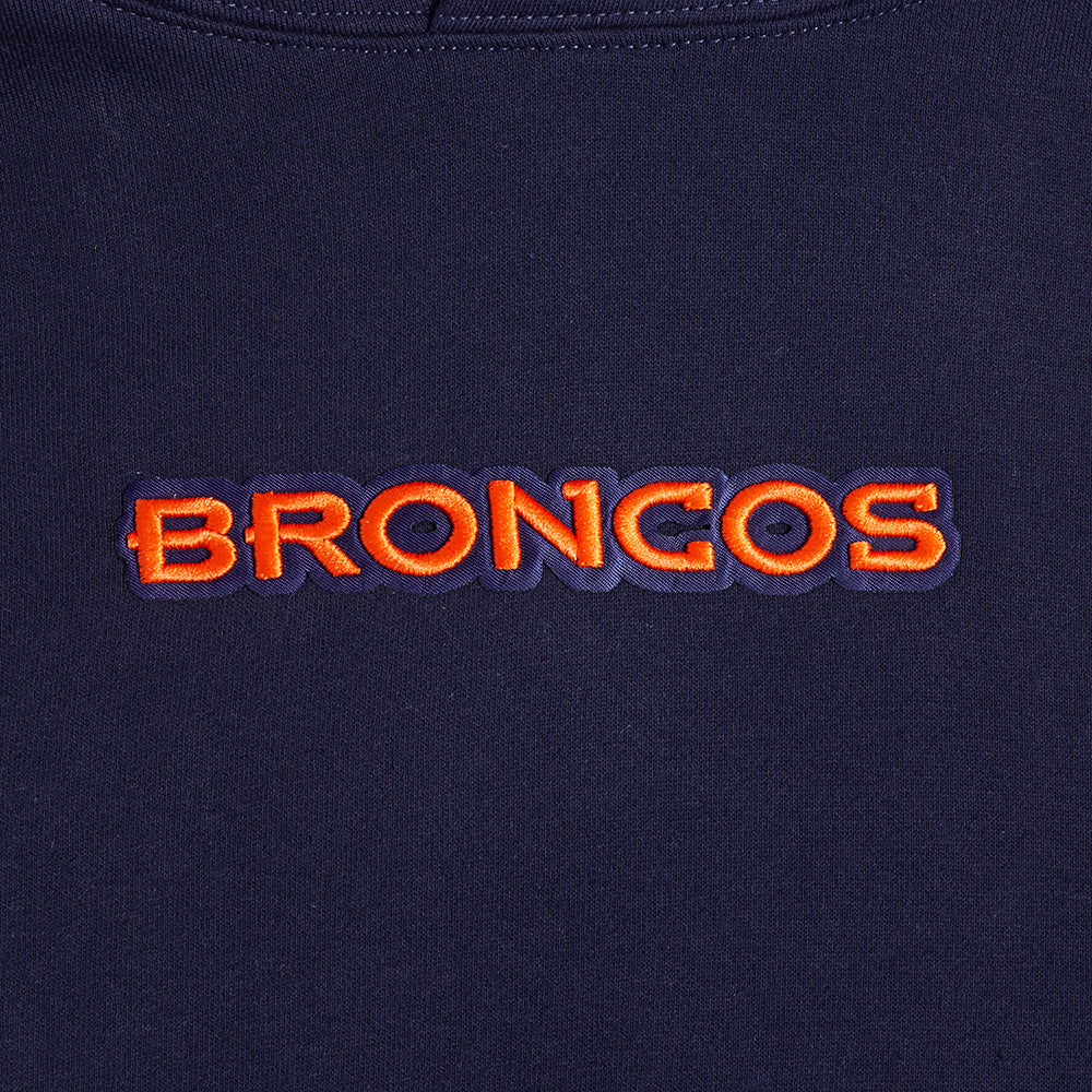 NFL DENVER BRONCOS WINGSPAN MEN'S DROP SHOULDER FLC PO HOODIE (MIDNIGHT NAVY) - Image 8