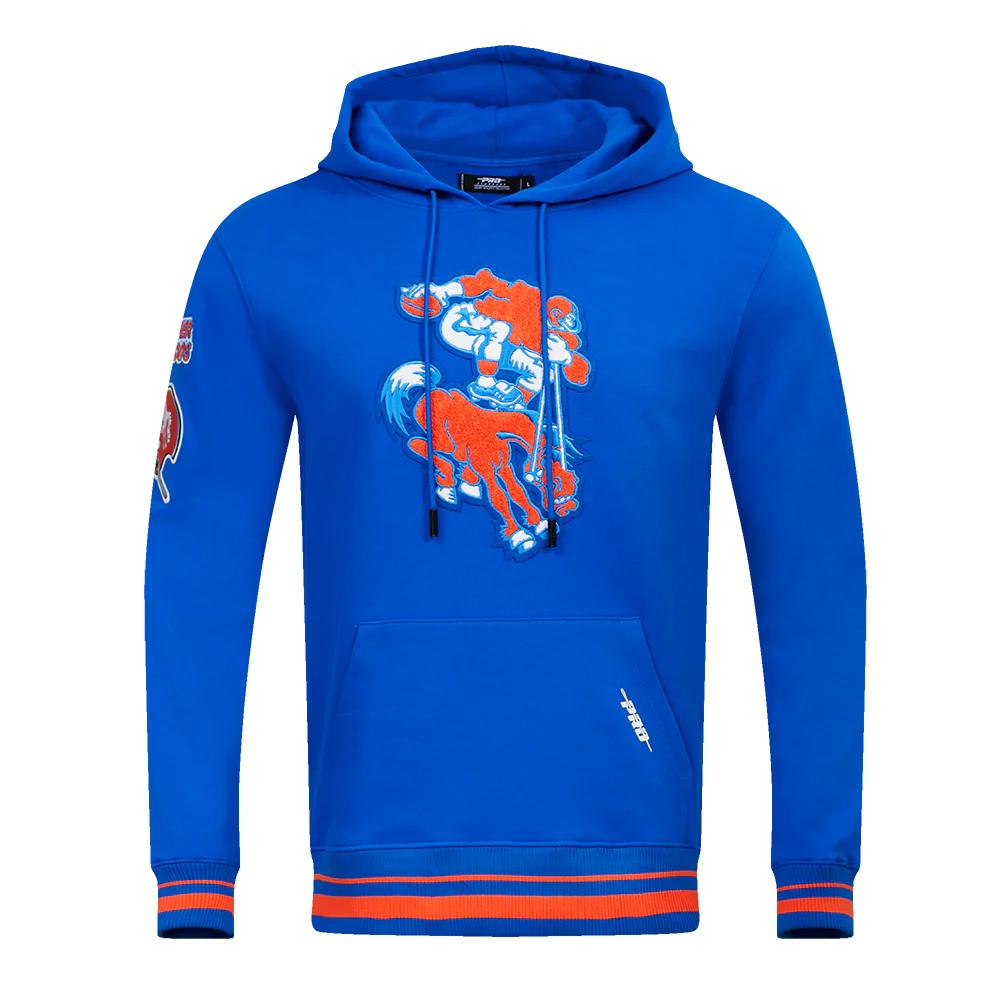 NFL DENVER BRONCOS RETRO CLASSIC MEN'S PULLOVER HOODIE (ROYAL BLUE/ORANGE)