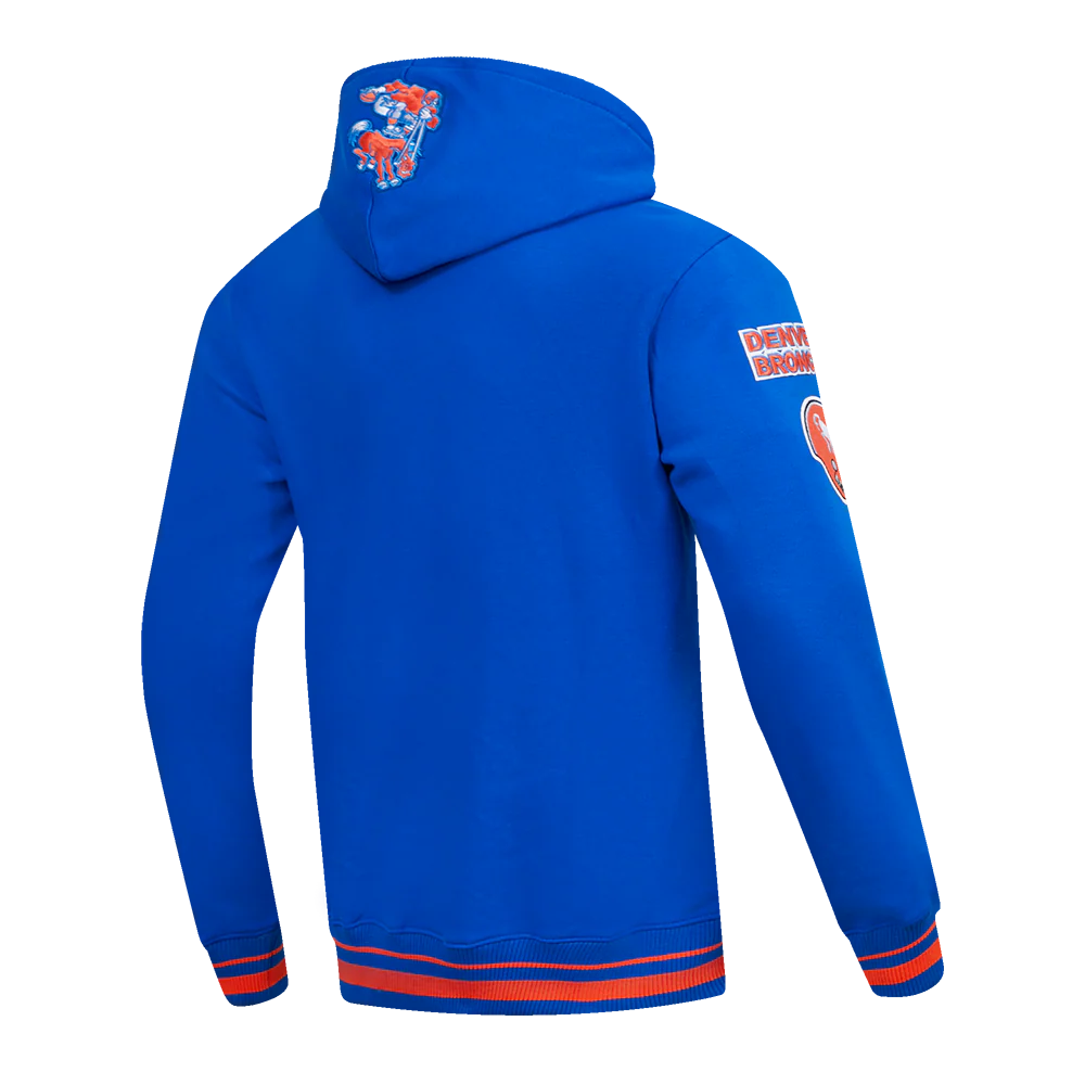 NFL DENVER BRONCOS RETRO CLASSIC MEN'S PULLOVER HOODIE (ROYAL BLUE/ORANGE) - Image 3
