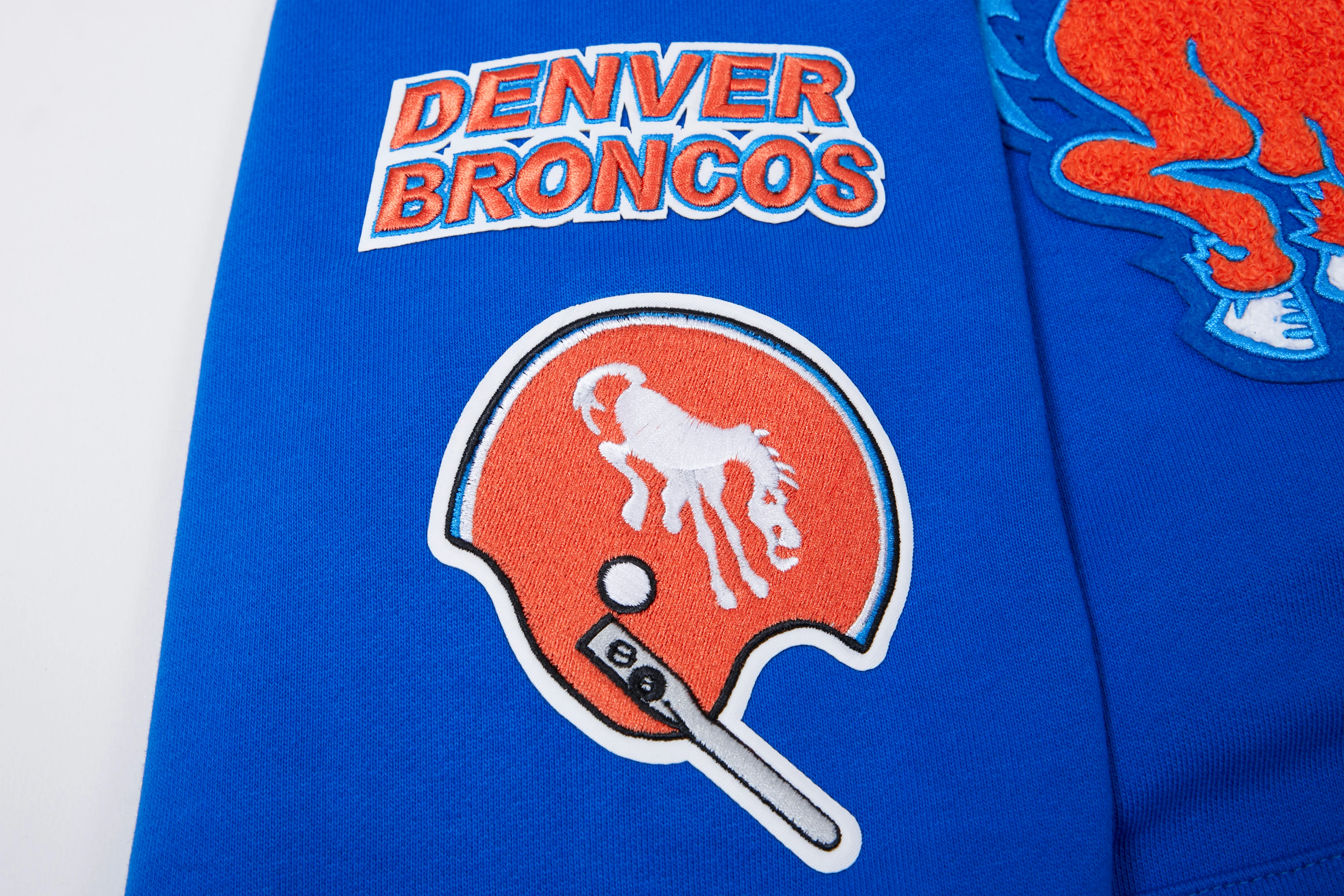 NFL DENVER BRONCOS RETRO CLASSIC MEN'S PULLOVER HOODIE (ROYAL BLUE/ORANGE) - Image 6