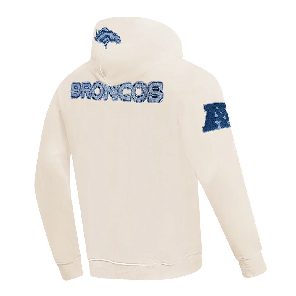 NFL DENVER BRONCOS VARSITY BLUES PO HOODIE (LINEN) - Image 4