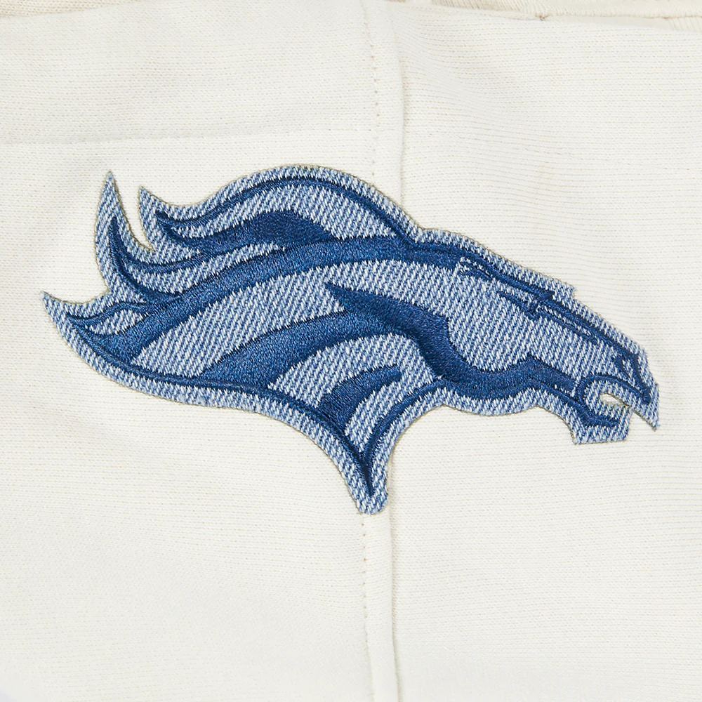 NFL DENVER BRONCOS VARSITY BLUES PO HOODIE (LINEN) - Image 6