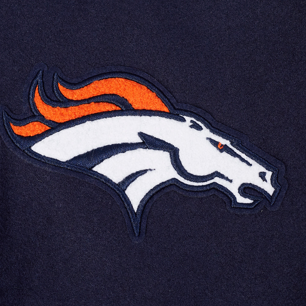 NFL DENVER BRONCOS SCRIPT TAIL MEN'S RIB WOOL VARSITY (MIDNIGHT NAVY/ORANGE/MIDNIGHT NAVY) - Image 16