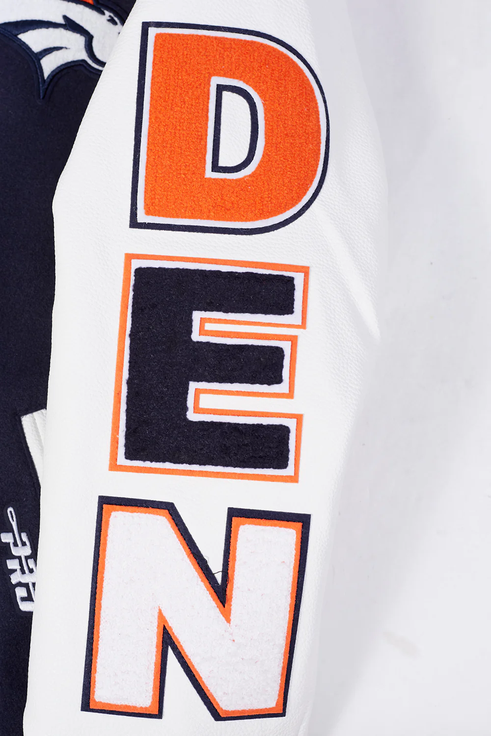 NFL DENVER BRONCOS SCRIPT TAIL MEN'S RIB WOOL VARSITY (MIDNIGHT NAVY/ORANGE/MIDNIGHT NAVY) - Image 19