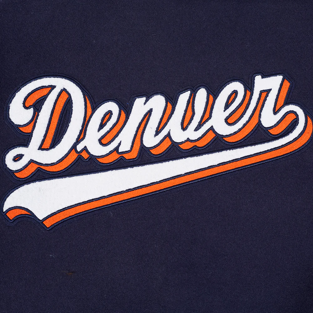 NFL DENVER BRONCOS SCRIPT TAIL MEN'S RIB WOOL VARSITY (MIDNIGHT NAVY/ORANGE/MIDNIGHT NAVY) - Image 20