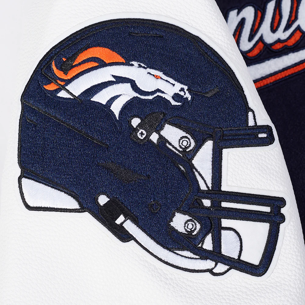 NFL DENVER BRONCOS SCRIPT TAIL MEN'S RIB WOOL VARSITY (MIDNIGHT NAVY/ORANGE/MIDNIGHT NAVY) - Image 9