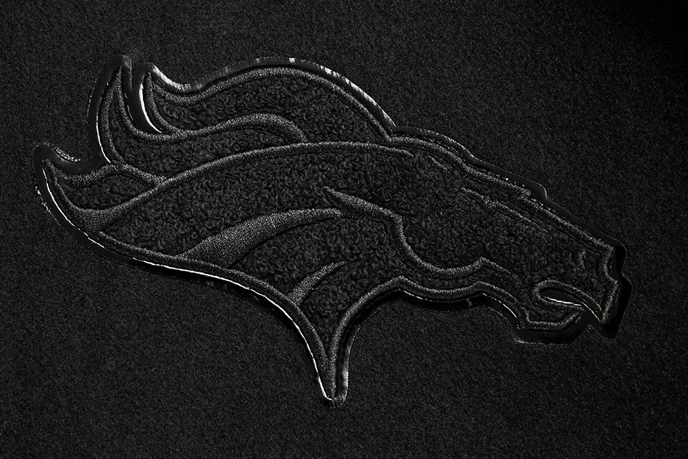 NFL DENVER BRONCOS TRIPLE BLACK MEN'S WOOL VARSITY JACKET (TRIPLE BLACK MEN'S) - Image 14