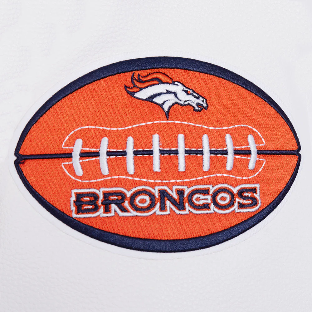 NFL DENVER BRONCOS OLD ENGLISH MEN'S RIB WOOL VARSITY JACKET (MIDNIGHT NAVY/ORANGE/MIDNIGHT NAVY) - Image 6