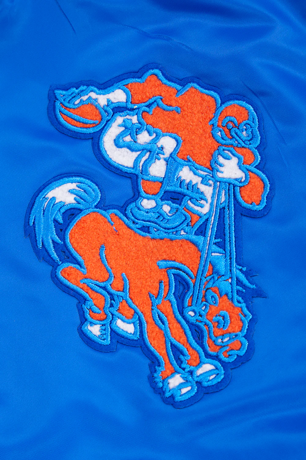 NFL DENVER BRONCOS RETRO CLASSIC MEN'S RIB SATIN JACKET (ROYAL BLUE/ORANGE) - Image 7