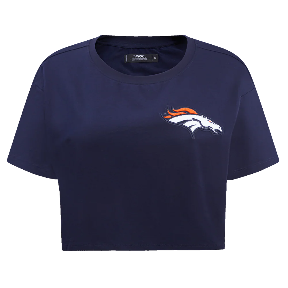 NFL DENVER BRONCOS CLASSIC WOMEN'S SINGLE JERSEY BOXY TEE (MIDNIGHT NAVY)
