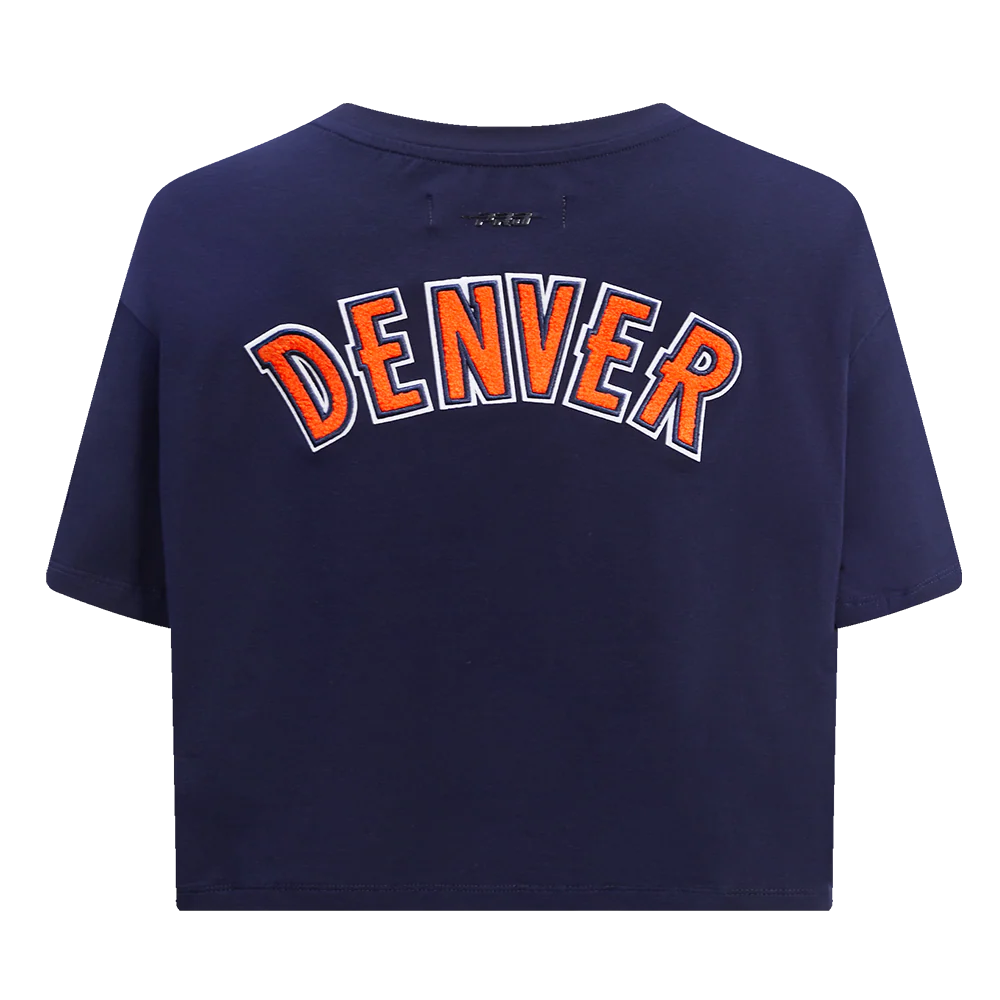 NFL DENVER BRONCOS CLASSIC WOMEN'S SINGLE JERSEY BOXY TEE (MIDNIGHT NAVY) - Image 4