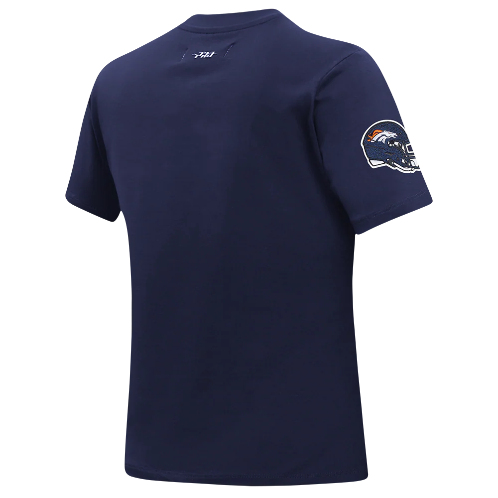 NFL DENVER BRONCOS CLASSIC SHORT SLEEVE WOMEN'S SINGLE JERSEY SLIM FIT TEE (MIDNIGHT NAVY) - Image 4