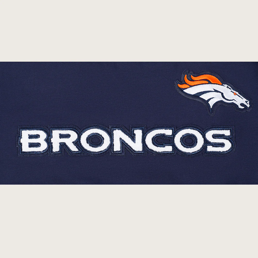 NFL DENVER BRONCOS CLASSIC SHORT SLEEVE WOMEN'S SINGLE JERSEY SLIM FIT TEE (MIDNIGHT NAVY) - Image 5
