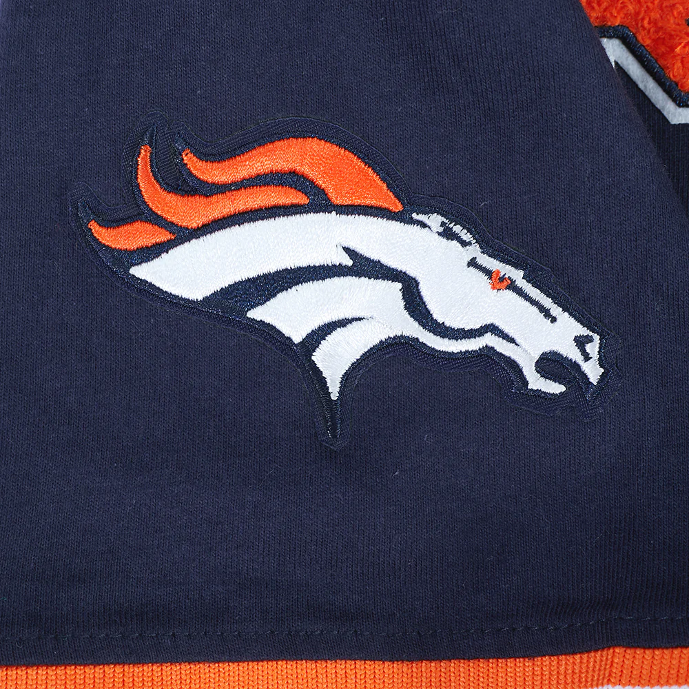 NFL DENVER BRONCOS CLASSIC BIG BOYS SHORT SLEEVE STRIPED RIB TEE (MIDNIGHT NAVY/ORANGE) - Image 6