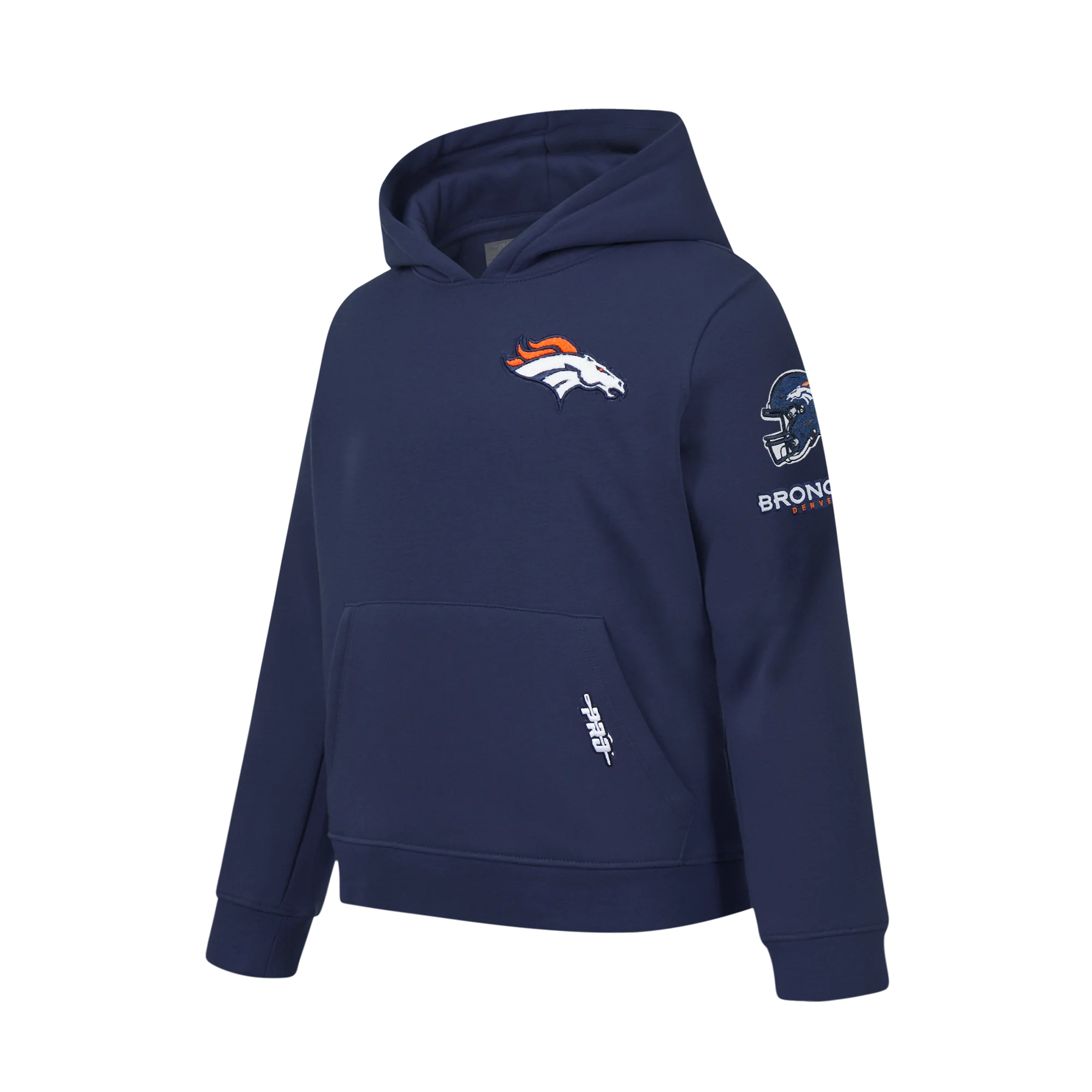 NFL DENVER BRONCOS CLASSIC BIG BOYS FLEECE PULLOVER HOODIE (MIDNIGHT NAVY) - Image 3