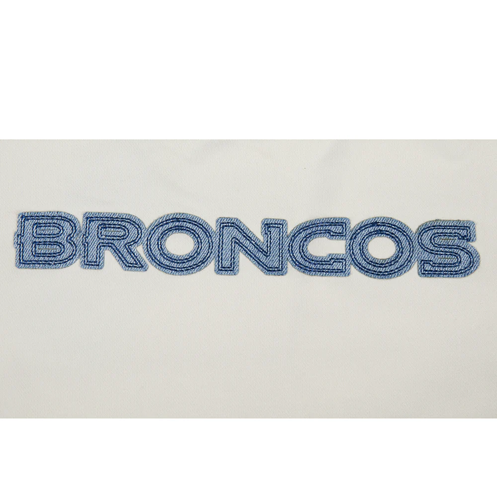 NFL DENVER BRONCOS VARSITY BLUES WOMEN'S FLC CREWNECK (LINEN) - Image 13