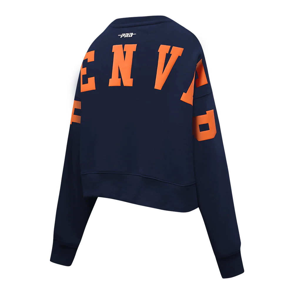 NFL DENVER BRONCOS WINGSPAN WOMEN'S FLC CREWNECK (MIDNIGHT NAVY) - Image 8