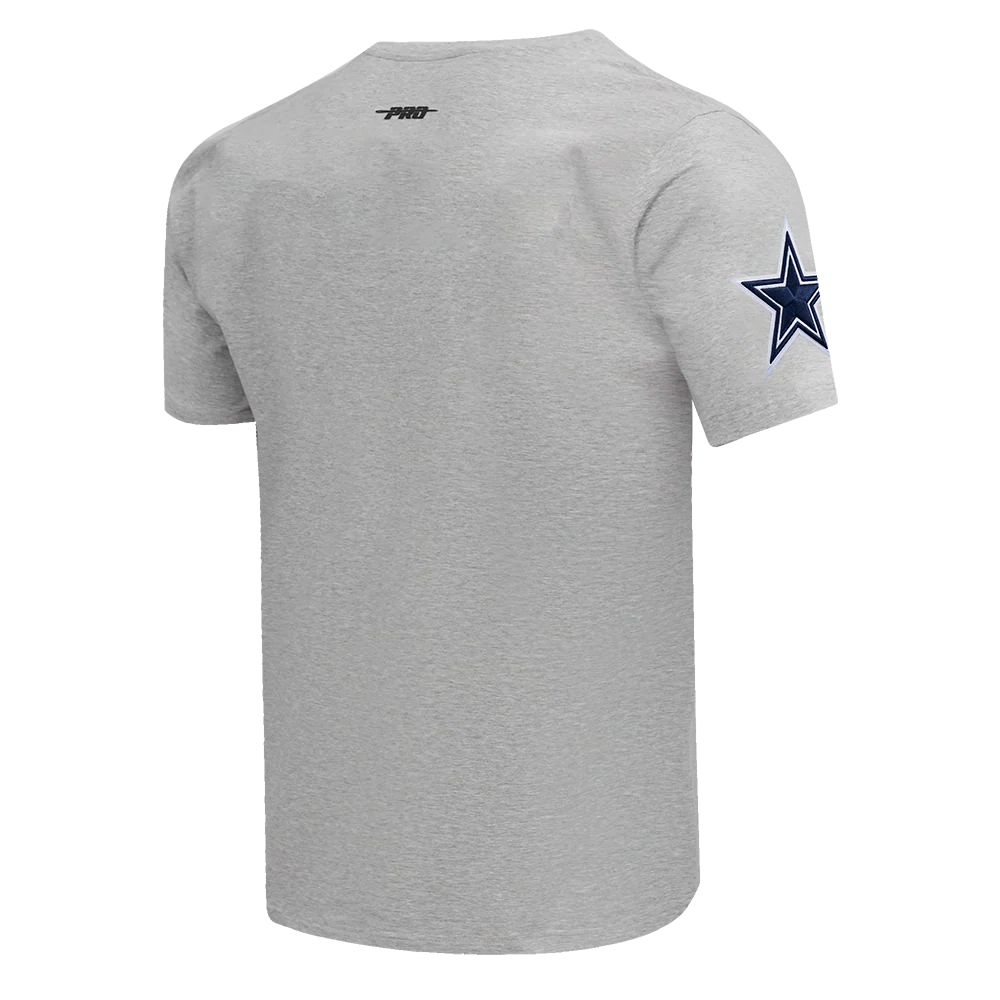 NFL DALLAS COWBOYS SCRIPT TAIL MEN'S   TEE (HEATHER GREY) - Image 3