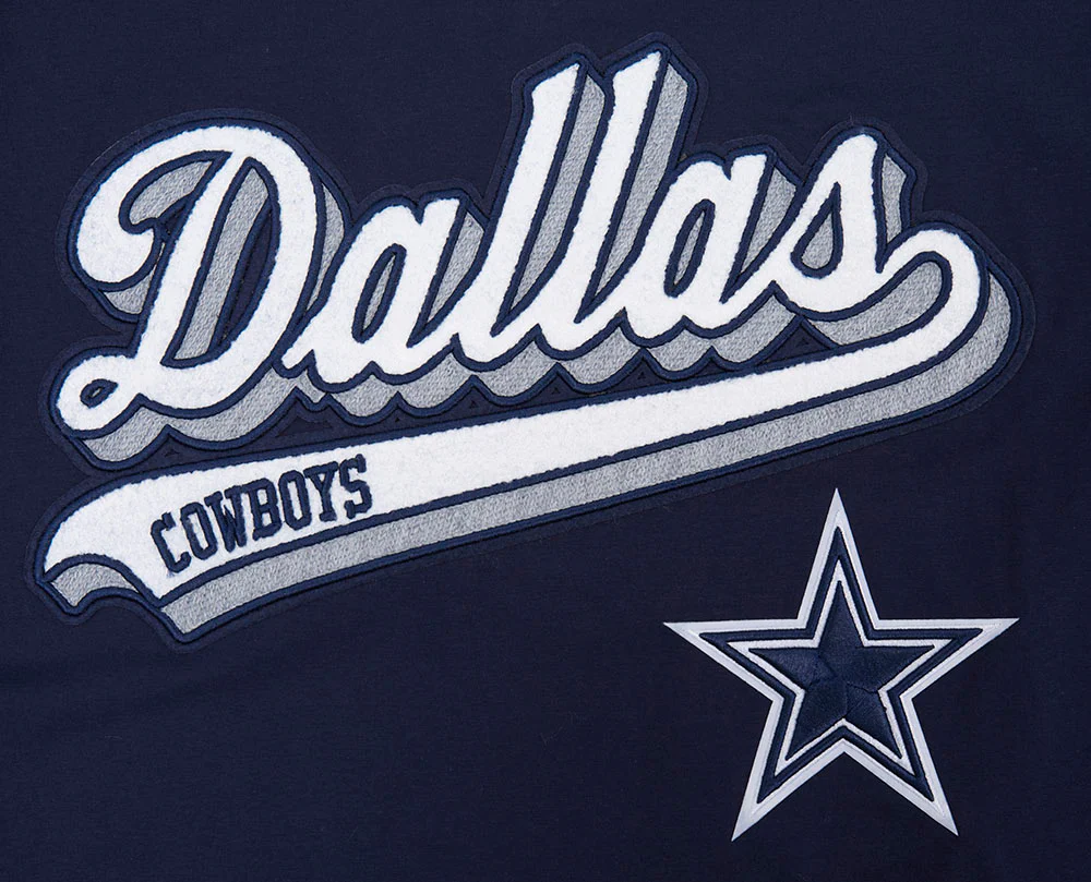 NFL DALLAS COWBOYS SCRIPT TAIL MEN'S   TEE (MIDNIGHT NAVY) - Image 5