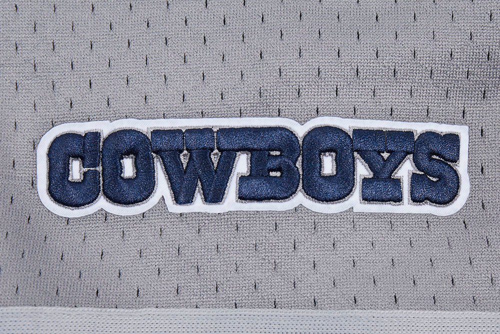 NFL DALLAS COWBOYS SCRIPT TAIL MEN'S MESH BUTTON DOWN SHIRT (GRAY) - Image 7
