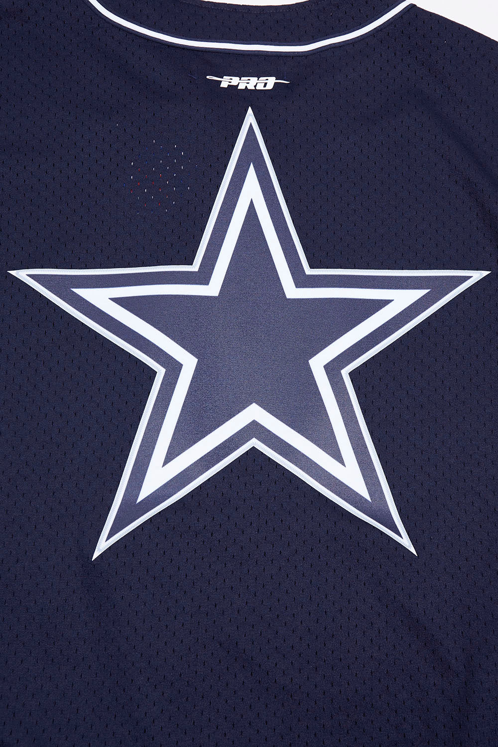 NFL DALLAS COWBOYS SCRIPT TAIL MEN'S MESH BUTTON DOWN SHIRT (MIDNIGHT NAVY) - Image 8