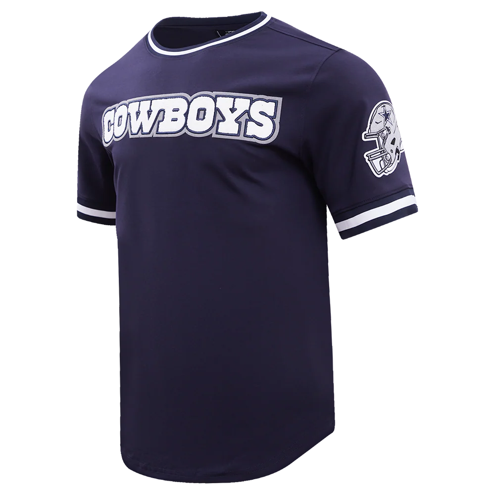 NFL DALLAS COWBOYS CLASSIC CHENILLE DOUBLE KNIT TEE (MIDNIGHT NAVY) - Image 2