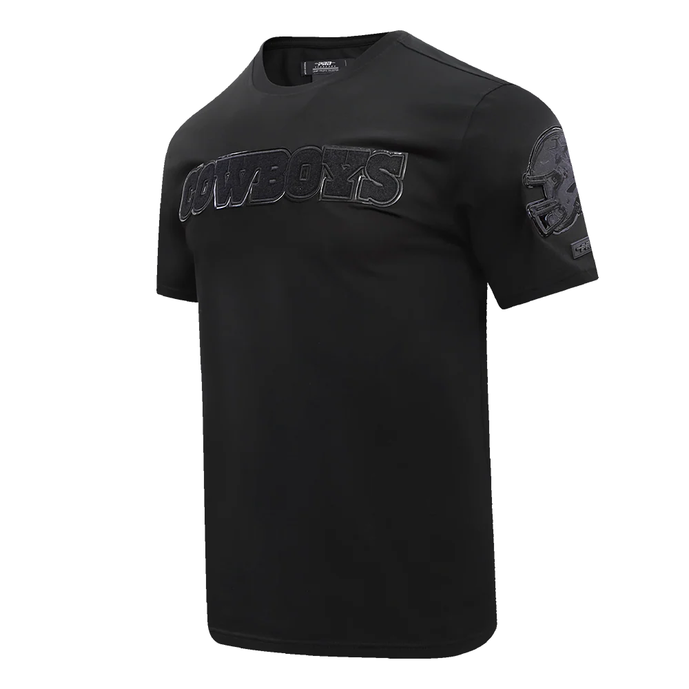 NFL DALLAS COWBOYS TRIPLE BLACK MEN'S TEE (BLACK) - Image 2