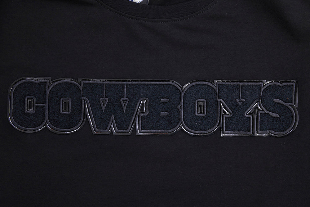 NFL DALLAS COWBOYS TRIPLE BLACK MEN'S TEE (BLACK) - Image 5