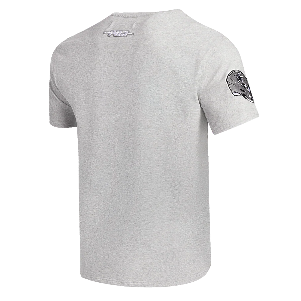 NFL DALLAS COWBOYS OLD ENGLISH MEN'S TEE (HEATHER GREY) - Image 4